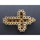 Gold Kreuz Anhänger mit Granat