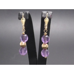 Gold Ohrringe mit Amethyst