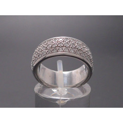 Weißgoldring mit Brillanten