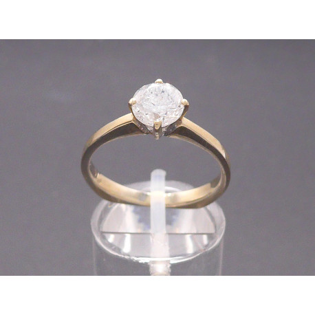 Weißgold Einkaräter Goldring (mit 1,0 ct Brillant)