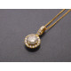 Gold Anhänger mit Saphir und Brillanten