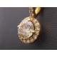 Gold Anhänger mit Saphir und Brillanten