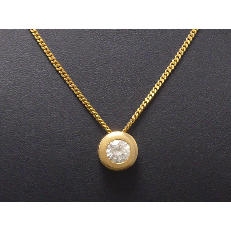 Gold Anhänger mit 1,0 ct Brillant (inkl. Halskette)