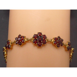 Gold Armkette mit Granat
