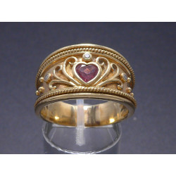 Gold Ring mit Turmalin und Brillanten