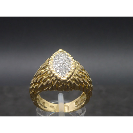 Goldring mit Brillanten 