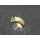 Goldring mit Diamanten und Smaragd