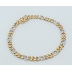 Gold Armkette bicolor mit Diamanten