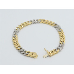 Gold Armkette bicolor mit Diamanten