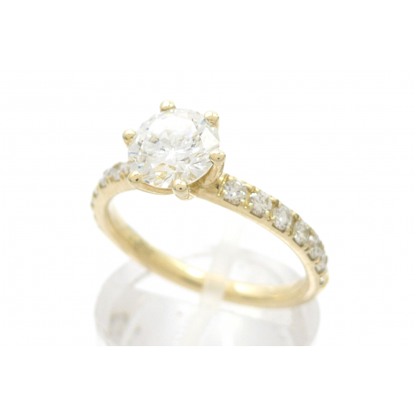 Goldring mit Brillanten